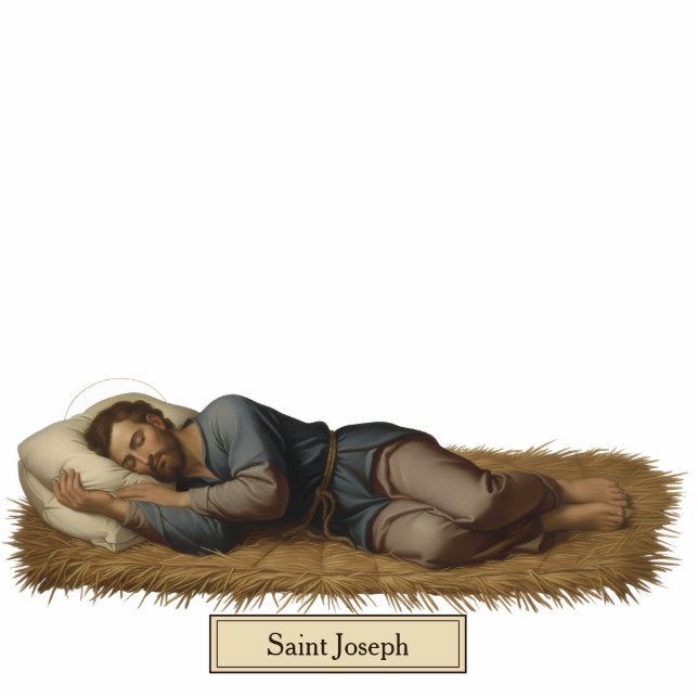 Sleeping Saint Joseph 2D Religious Statue (Front)