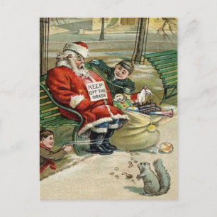 Sleeping Santa Christmas Postcards
