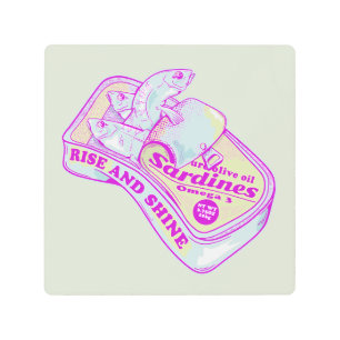 SLEEPING SARDINES rISE AND SHINE Metal Print