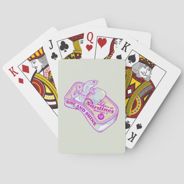SLEEPING SARDINES rISE AND SHINE Poker Cards (Back)