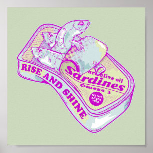 SLEEPING SARDINES rISE AND SHINE Poster