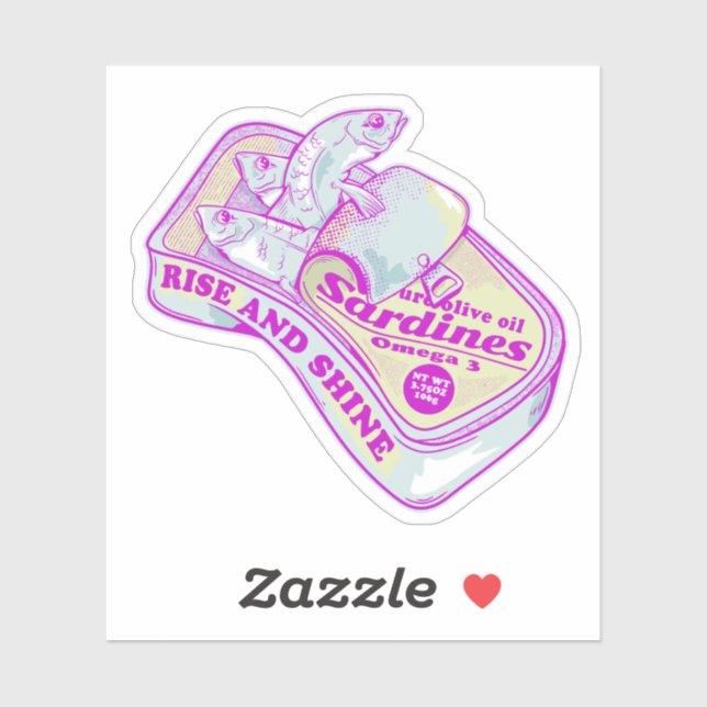 SLEEPING SARDINES rISE AND SHINE Sticker (Sheet)
