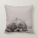 Sleeping Shih tzu Pillow, Sleeping Dog Throw Pillow