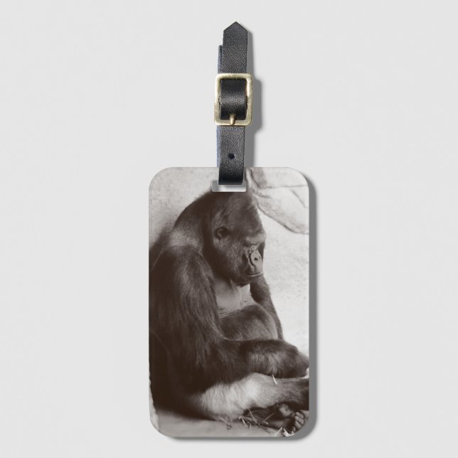 Sleeping Silverback Luggage Tag (Front Vertical)