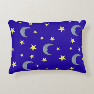 Sleeping Sky Fabric - blue Accent Pillow