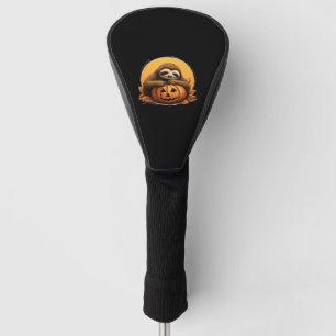Sleeping Sloth and Halloween Pumpkin Classic T-Shi Golf Head Cover