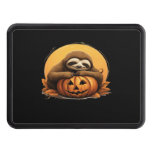 Sleeping Sloth and Halloween Pumpkin Classic T-Shi Hitch Cover