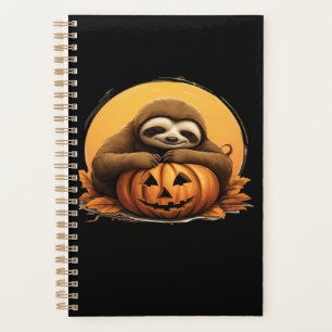 Sleeping Sloth and Halloween Pumpkin Classic T-Shi Planner