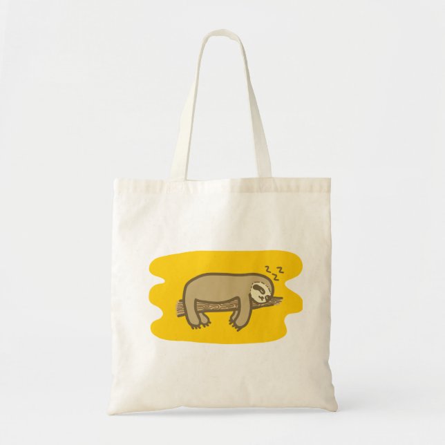 Sleeping sloth budget Tote bag (Front)