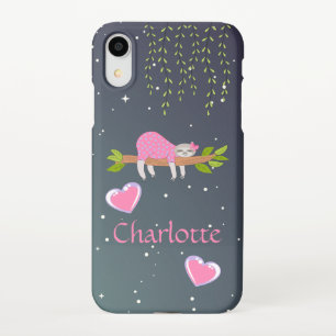 Sleeping Sloth iPhone XRSlim Fit Case, Glossy iPho XR Case