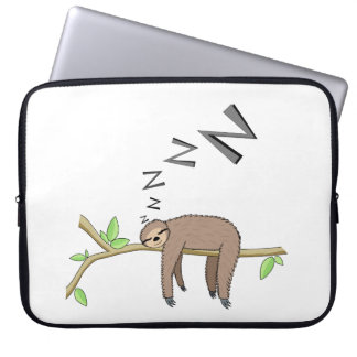 Sleeping sloth laptop sleeve