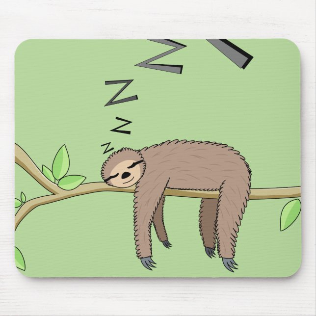 Sleeping sloth mouse pad (Front)