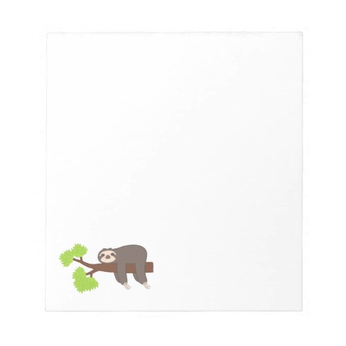 Sleeping Sloth Notepad