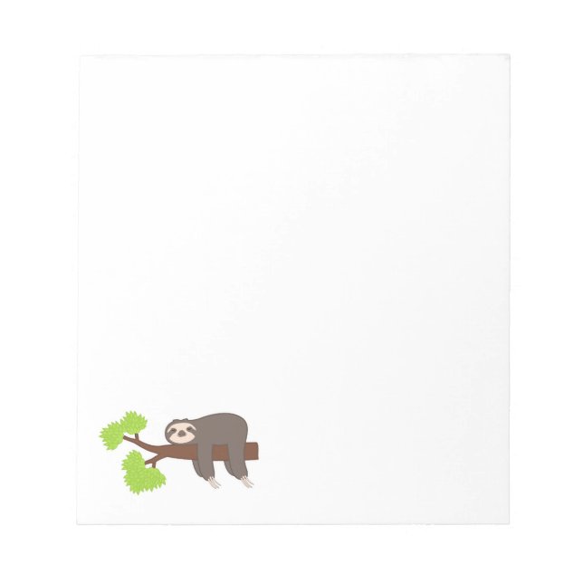 Sleeping Sloth Notepad (Front)