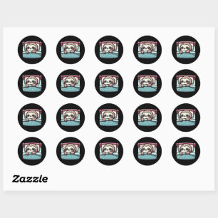 Sleeping Sloth - Peaceful Charming Classic Round Sticker