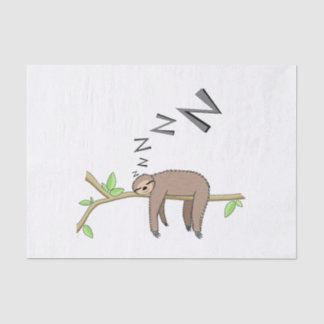 Sleeping sloth tissue paper