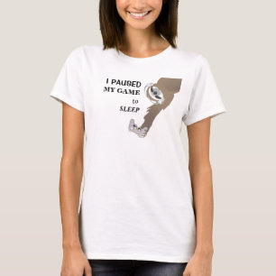 Sleeping Sloth with Game Controller T-Shirt