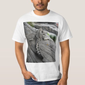 Sleeping Snow Leopard T-shirt by erinphotodesign at Zazzle