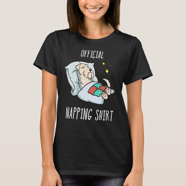 Sleeping Soft Coated Wheaten Terrier Pajamas T-Shirt (Front)