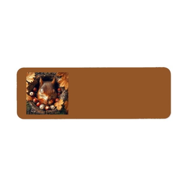 Sleeping Squirrel Address Labels (Front)