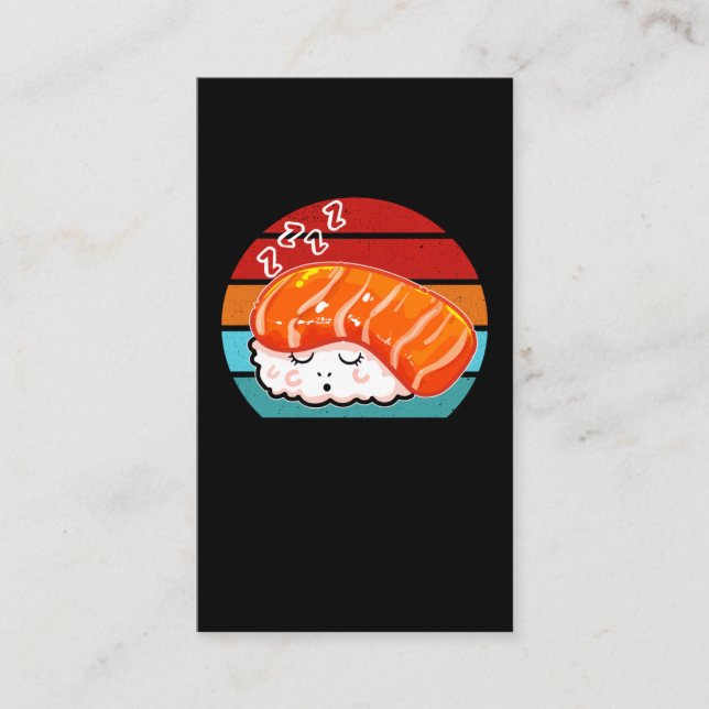 Sleeping Sushi Kawaii Japanese Food Business Card (Front)