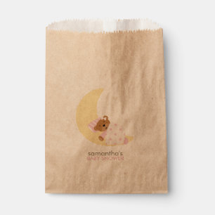Sleeping Teddy Bear Baby Shower Favor Bag