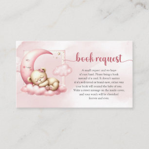 Sleeping Teddy bear on cloud nine book request Enclosure Card