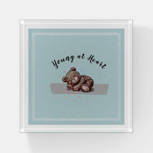 Sleeping Teddy Bear Paperweight