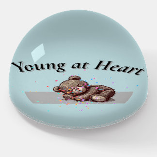Sleeping Teddy Bear Round Paperweight