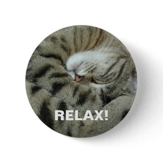 Sleeping Tiger-Cat Button