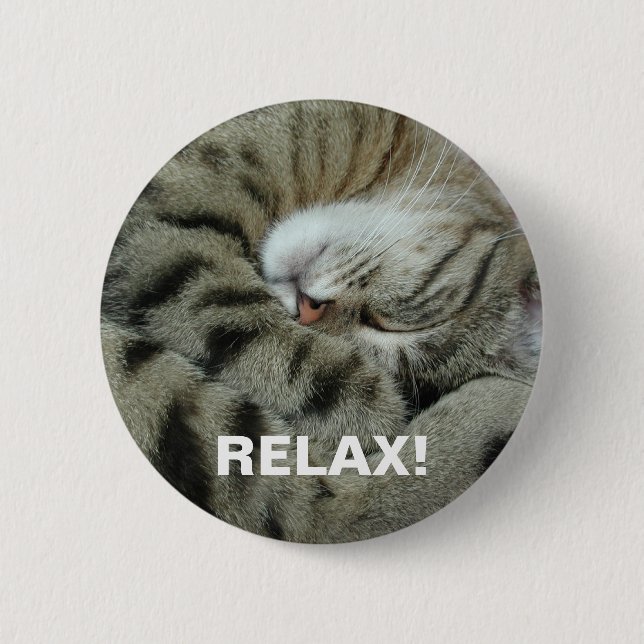 Sleeping Tiger-Cat Button (Front)