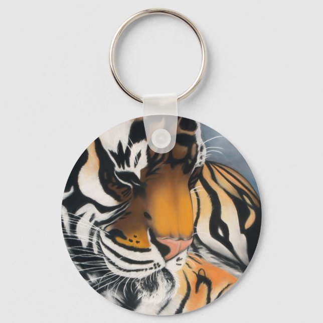 Sleeping Tiger Keychain (Front)
