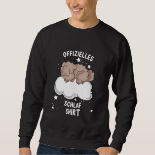 Sleeping  Toy Poodle Pyjamas Sweatshirt