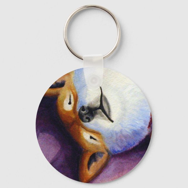 Sleeping Turbeaux Keychain (Front)