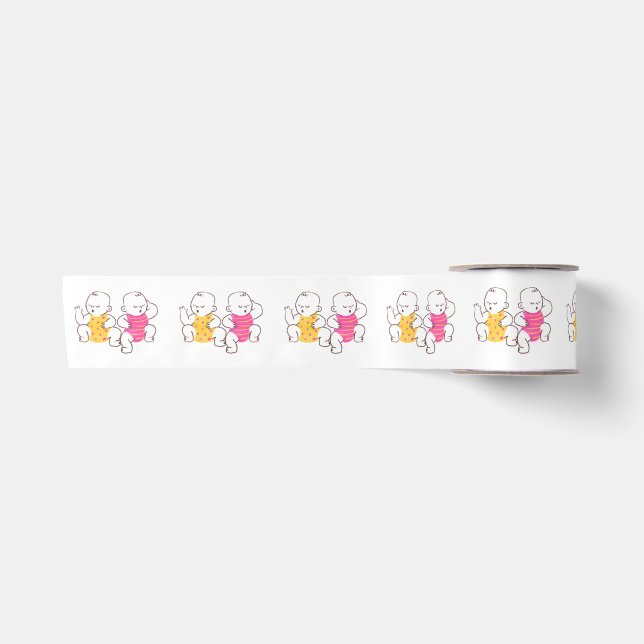 Sleeping Twins Satin Ribbon (Front)
