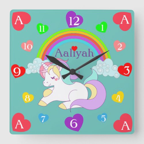 Sleeping Unicorn Acrylic Wall Clock