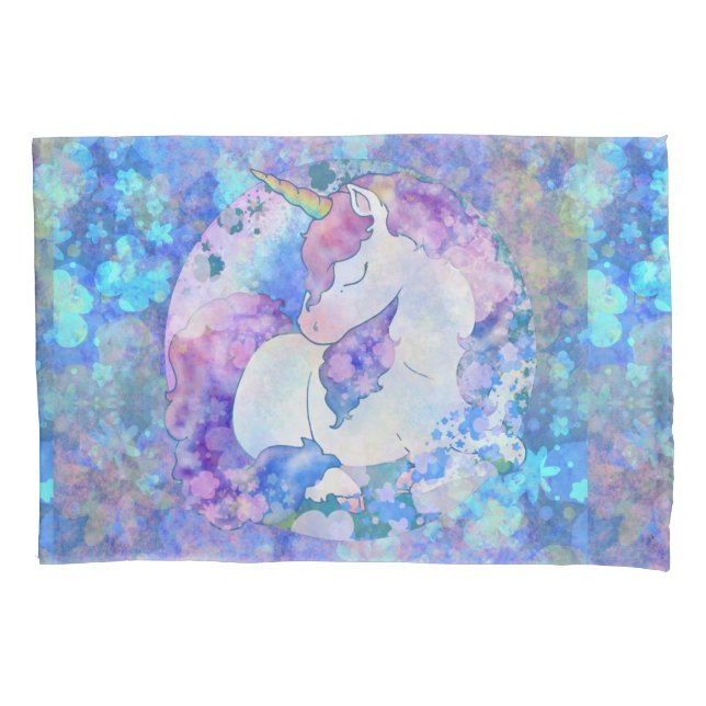 Sleeping Unicorn Pillow Case (Front)