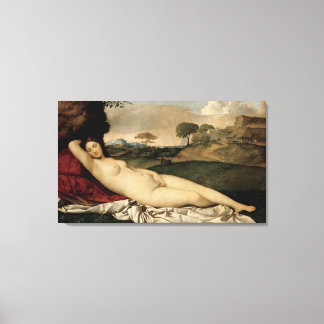 Sleeping Venus (by Giorgione) Canvas Print
