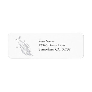 Sleeping White Peacock Label