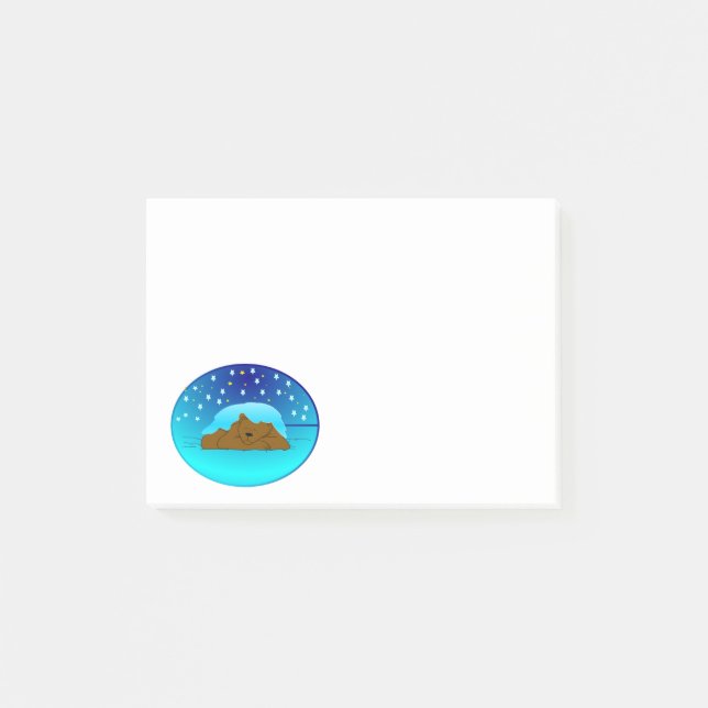 Sleeping Winter Bear  Notes (Front)