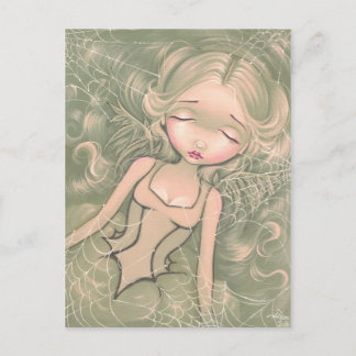 "Sleeping with Spiderwebs" Postcard