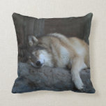 Sleeping Wolf Lodge Pillow