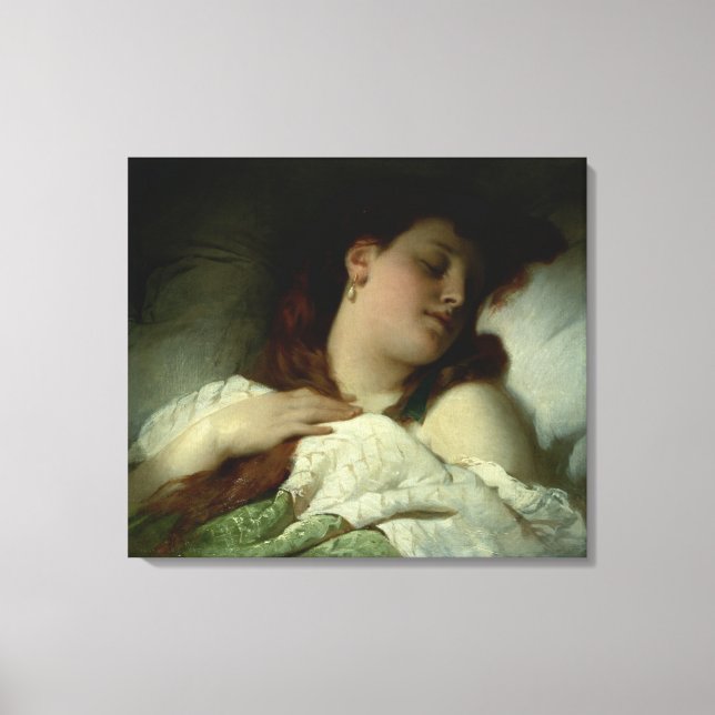 Sleeping Woman Canvas Print (Front)