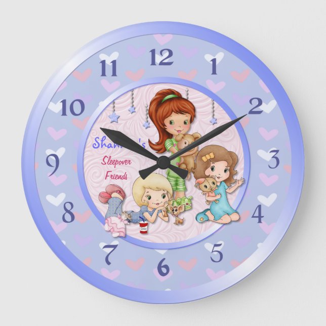 Sleepover Friends Slumber Clock - Customize (Front)