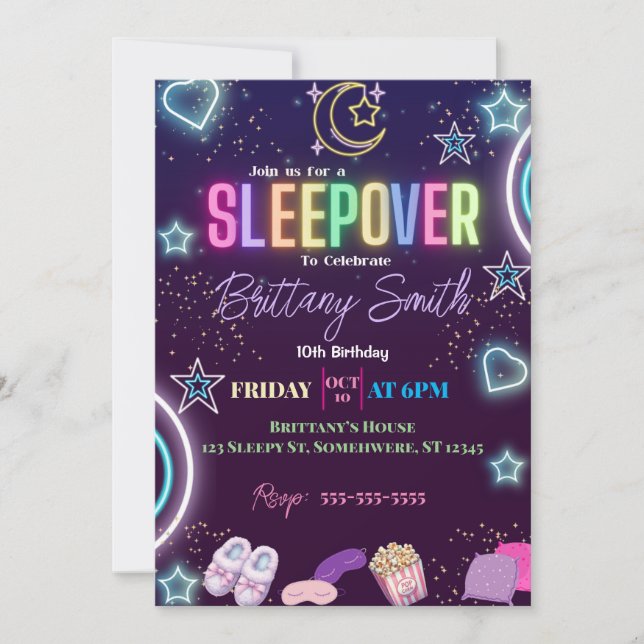 Sleepover Invitation (Front)