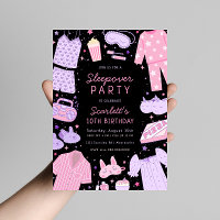 Sleepover Party Birthday Invitation