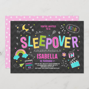 Sleepover Party Invitation Slumber Pajama Party
