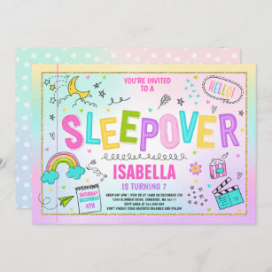 Sleepover Party Invitation Slumber Pajama Party