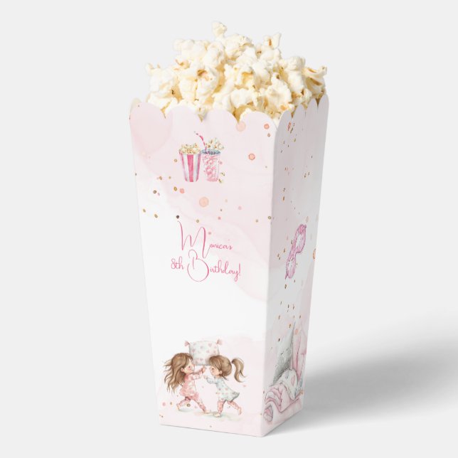Sleepover pyjama kids birthday party favor boxes (Popped)
