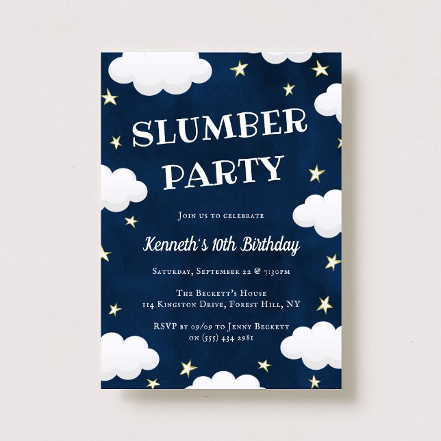 Sleepover Slumber Party Any Age Birthday Invitation (Creator Uploaded)